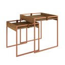 Ver imagem 1 de Conjunto Mesa Lateral Columbia 55cm x 45cm x 60cm Marrom