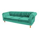 Ver imagem 1 de Sofá Chesterfield Capitonê Duque 1.8M Clássico Sala Recepção Barbearia:SUEDE TIFFANY