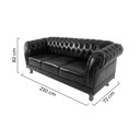 Ver imagem 4 de Sofá Chesterfield Capitonê Duque 1.8M Clássico Sala Recepção Barbearia:SUEDE TIFFANY