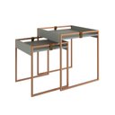 Ver imagem 2 de Conjunto Mesa Lateral Columbia 55cm x 45cm x 60cm Verde