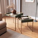 Ver imagem 1 de Conjunto Mesa Lateral Columbia 55cm x 45cm x 60cm Verde