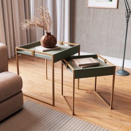 Conjunto Mesa Lateral Columbia 55cm X 55cm X 60cm - 1