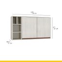 Ver imagem 3 de Armário Aéreo Cozinha New 120 X 67 Cm 4 Nichos 2 Portas Mdp Legno Nogueira - Clicklar