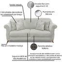 Ver mais imagens de Sofa 2 Lugares Retro Polo 180cm com Almofada Veludo 2223 Ezz 2223