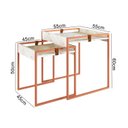 Ver imagem 2 de Conjunto Mesa Lateral Columbia 55cm X 45cm X 60cm