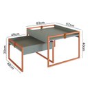 Ver imagem 3 de Conjunto Mesa Centro Columbia 63cm x 57cm x 40cm Verde