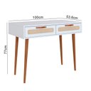 Ver imagem 4 de Penteadeira 2 Gaveta Retrô 100cm x 53,6cm x 77cm Branco