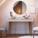 Ver imagem 2 de Penteadeira 2 Gaveta Retrô 100cm X 53,6cm X 77cm