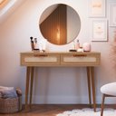 Ver imagem 2 de Penteadeira 2 Gaveta Retrô 100cm X 53,6cm X 77cm