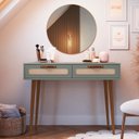 Ver imagem 2 de Penteadeira 2 Gaveta Retrô 100cm X 63,6cm X 77cm