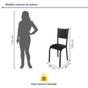 Ver imagem 4 de Conjunto Sala de Jantar Mesa Retangular com 6 Cadeiras Estofadas Mariana Prata Martelado/Preto