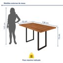 Ver imagem 3 de Conjunto Sala de Jantar Mesa Retangular com 6 Cadeiras Estofadas Mariana Prata Martelado/Preto