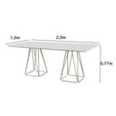 Ver imagem 3 de Kit Sala de Jantar Mesa Milão e 6 Cadeiras Aurora:200x100