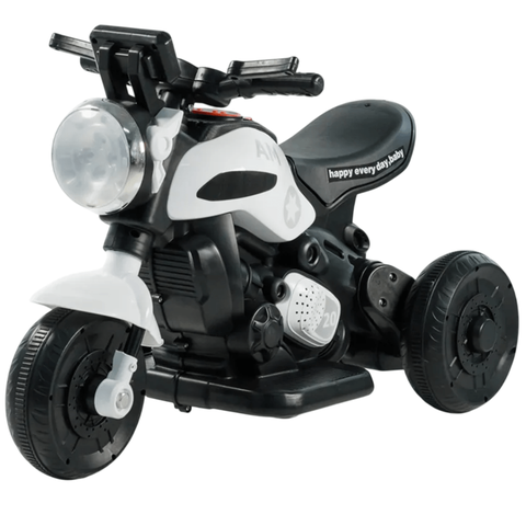Moto Elétrica Infantil Zippy Toys First Custom Branca 6v