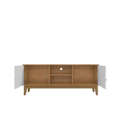 Rack para Tv Safira Plus 1,35m Cedro/branco - Casa D - 2