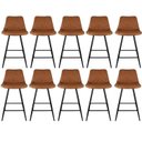 Ver imagem 1 de Kit com 10 Banquetas Baixa Assento Estofado