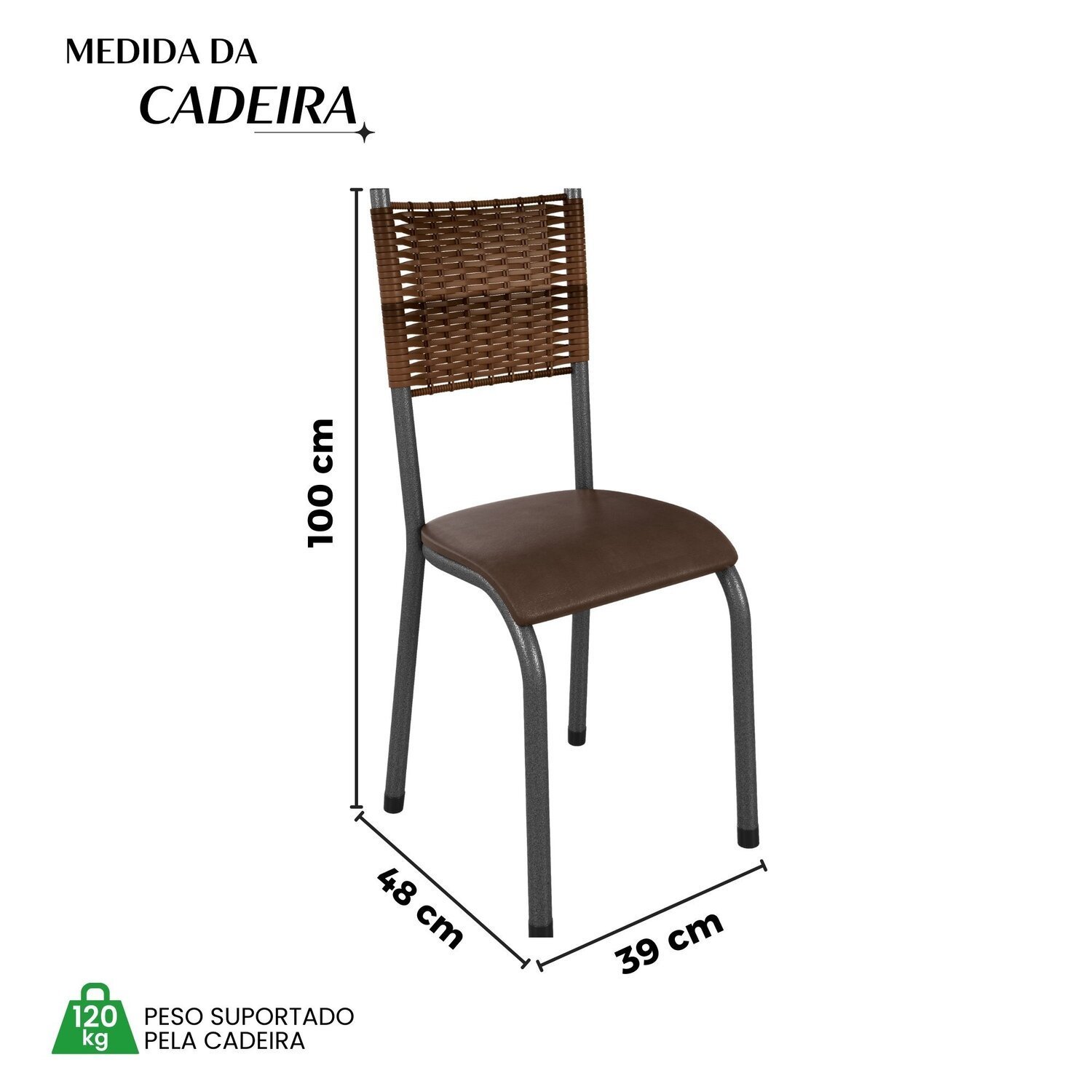 Conjunto Sala de Jantar 6 Cadeiras Mesa 140x75cm Tampo Madeira Maciça Ripado Mariana - 4