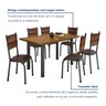 Conjunto Sala de Jantar 6 Lugares Mesa Tampo Madeira Maciça Retangular Ripado Mariana - 8