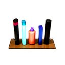 Ver imagem 2 de Porta Shampoo Reto em Vidro Bronze Lapidado - Aquabox - 40cmx14cmx8mm