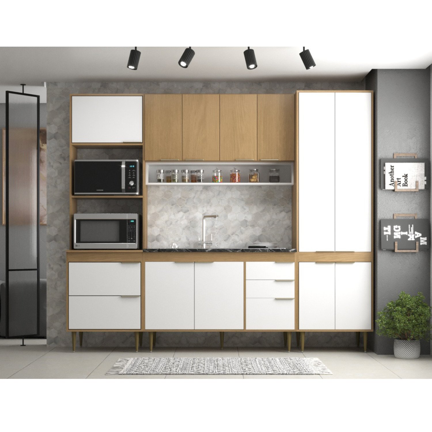 Cozinha Modulada Ágata 4 Peças | MadeiraMadeira
