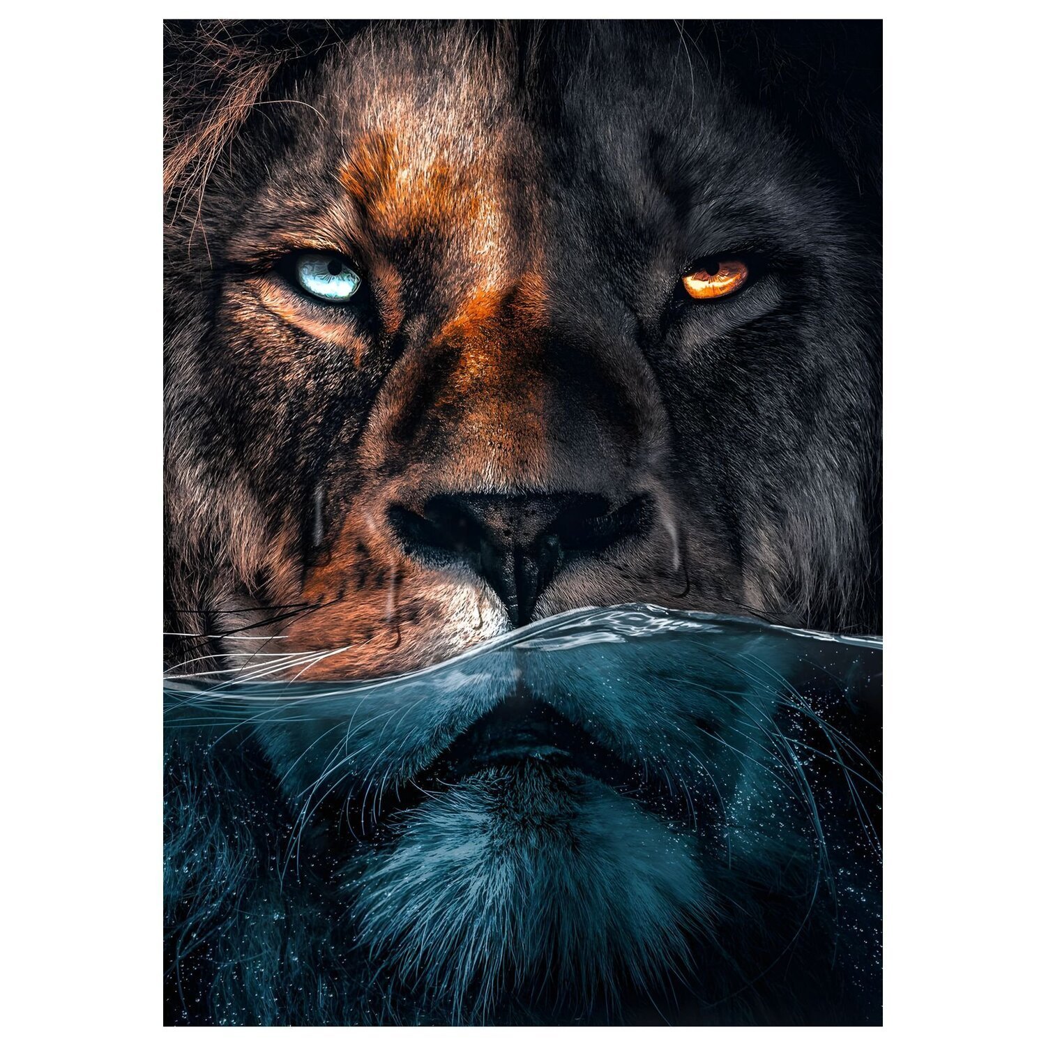 Quadro Decorativo Leão Animal 002 30x42 - 9