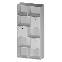 Estante Organizadora Maia com 7 Nichos e 3 Caixas Removíveis - Branco - 3