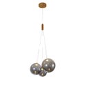 Ver imagem 1 de Pendente 3 Globos Fumê Led 15w 3000k Bivolt Paris Luz