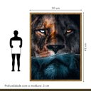 Ver mais imagens de Quadro Decorativo Leão Predador 002 Moldura em Madeira 30x42cm