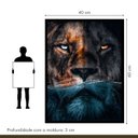 Ver mais imagens de Quadro Decorativo Leão Predador 002 Moldura em Madeira 40x60cm