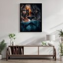 Ver imagem 1 de Quadro Decorativo Leão Predador 002 Moldura em Madeira 40x60cm