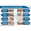 Ver imagem 2 de Cozinha Completa Bella 5 Peças (2 Armários + 2 Balcões + 1 Painel Ripado) Freijo/titanium - Mgm