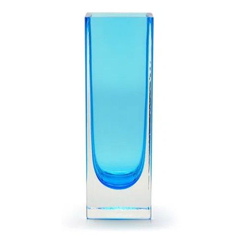 Vaso Decorativo Presidente Cristal Murano Acqua Marine