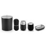 Kit para Banheiro Lavabo 5 peças Preto e Cromado Linha Conceito - 1