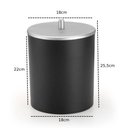 Ver imagem 2 de Kit para Banheiro Lavabo 5 peças Preto e Cromado Linha Conceito