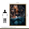 Quadro Decorativo Leão Predador 002 Moldura em Madeira 40x60cm - 8