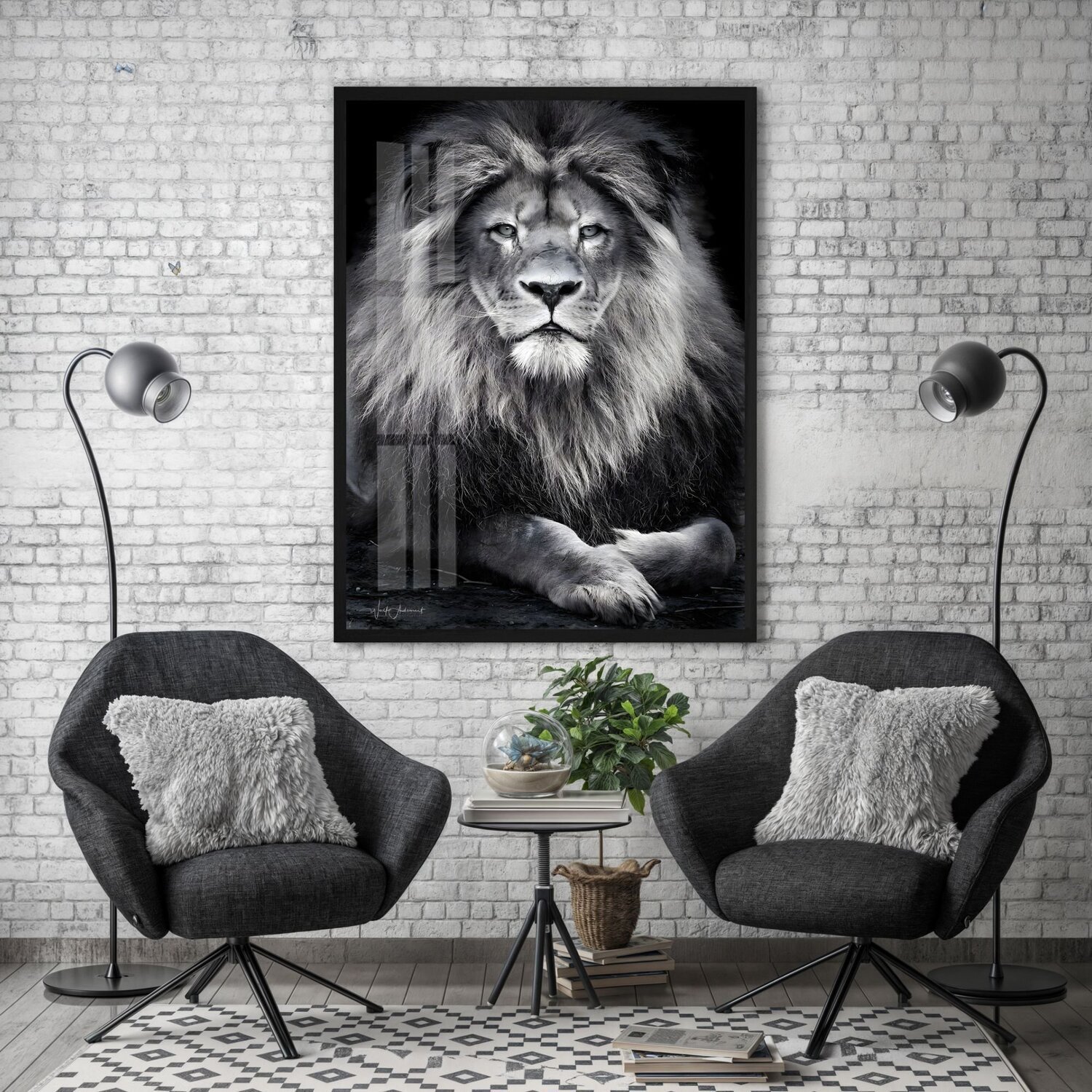 Quadro Decorativo Leão Animal 003 30x42 - 3