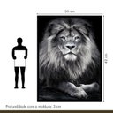 Ver mais imagens de Quadro Decorativo Leão King 003 Moldura em Madeira com Vidro 30x42cm