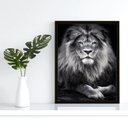 Ver imagem 2 de Quadro Decorativo Leão King 003 Moldura em Madeira 30x42cm