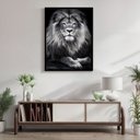 Ver imagem 1 de Quadro Decorativo Leão King 003 Moldura em Madeira 30x42cm