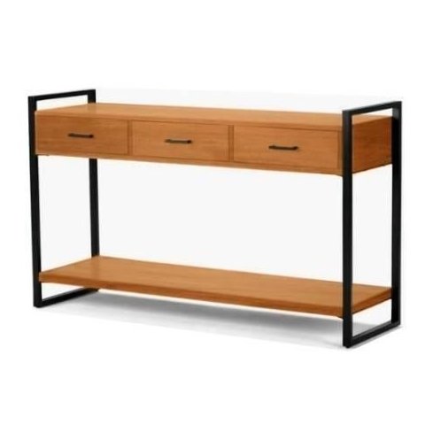 Aparador Denver Tampo Mel Base Preta 155cm - 62420