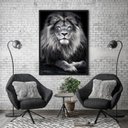 Ver imagem 3 de Quadro Decorativo Leão King 003 Moldura em Madeira 60x80cm