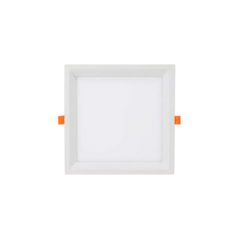 Painel Plafon Embutir Quadrado Recuado Led 12w Bco/ Pto Opus - Branco - Bco Quente 3000k