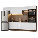 Ver imagem 3 de Armário de Cozinha Completa 330cm Rustic/Branco Stella Madesa 05