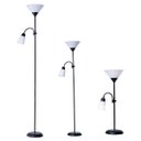 Ver imagem 2 de Abajur de Chão Poste Jardim Dupla Luminaria de Chao Luminaria Piso Pedestal Techled Preta