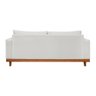 Sofá Living 3 Lugares Linho Resistente Madeira e Almofadas - 6