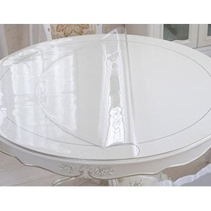 Toalha de Mesa Redonda Plastico Transparente 1,30m Diâmetro