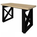 Ver imagem 3 de Mesa Escrivaninha Tamburato Tokyo Carvalho/preto - Artany Móveis