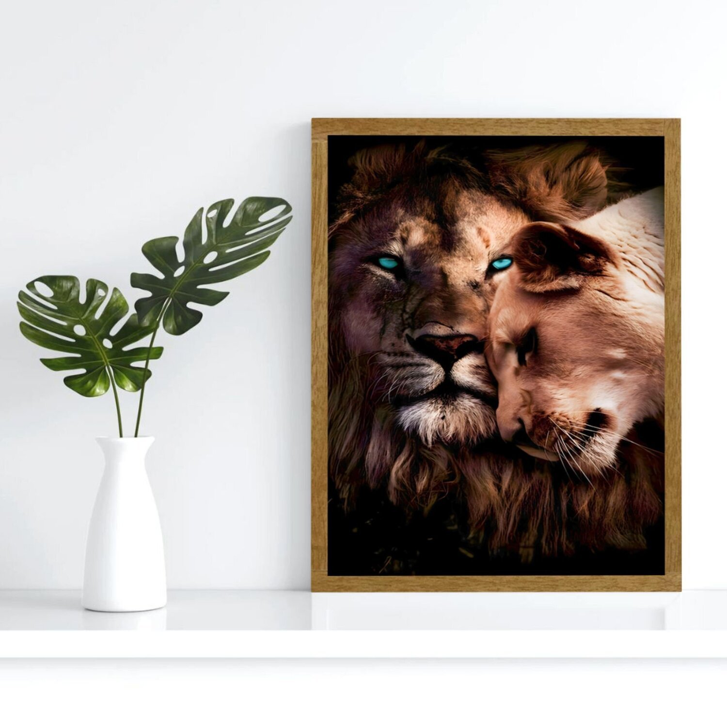 Quadro Decorativo Leão Leoa Animal 004 60x80 - 2
