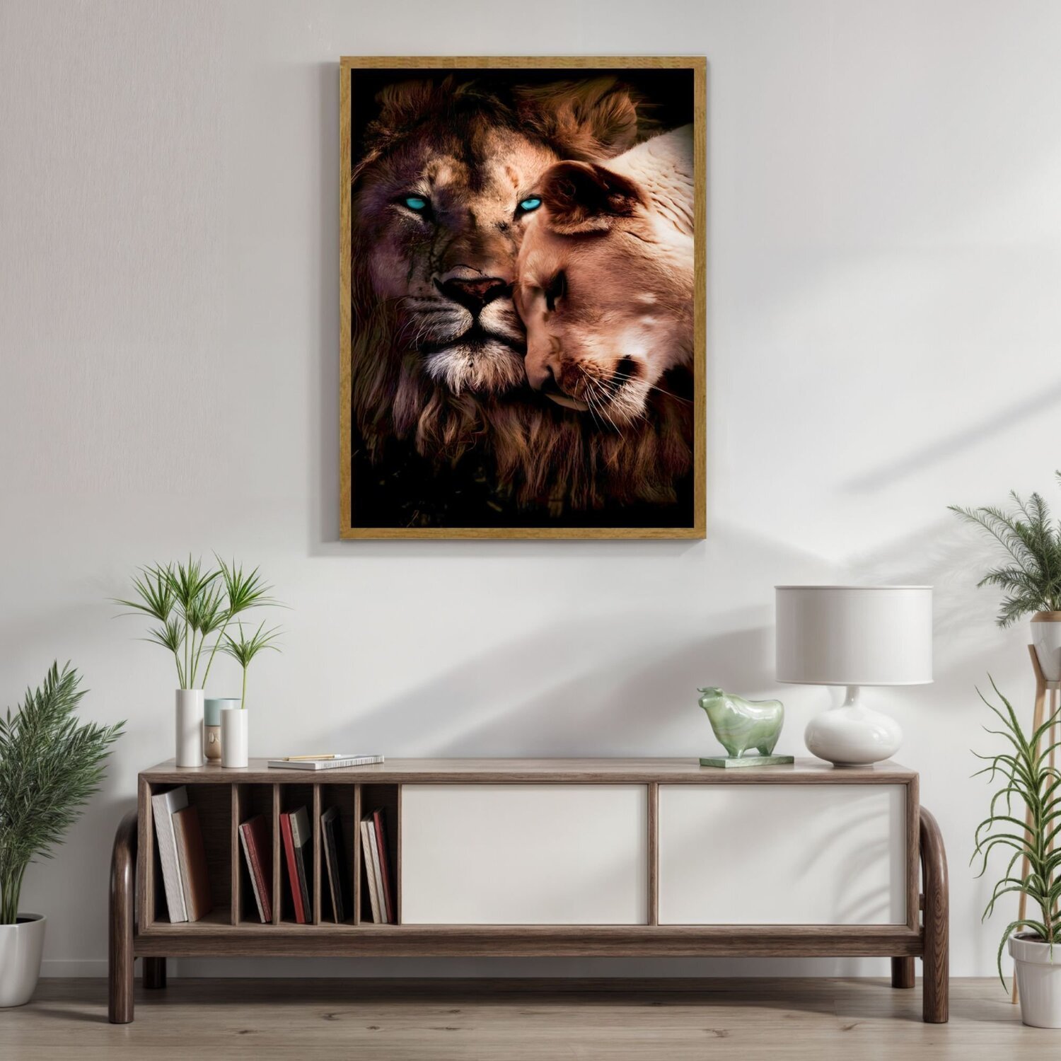 Quadro Decorativo Leão Leoa Animal 004 60x80 - 1