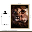 Ver imagem 3 de Quadro Decorativo Casal Rei 004 Moldura em Madeira 60x80cm